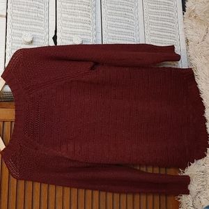 Knitted burgandy sweater